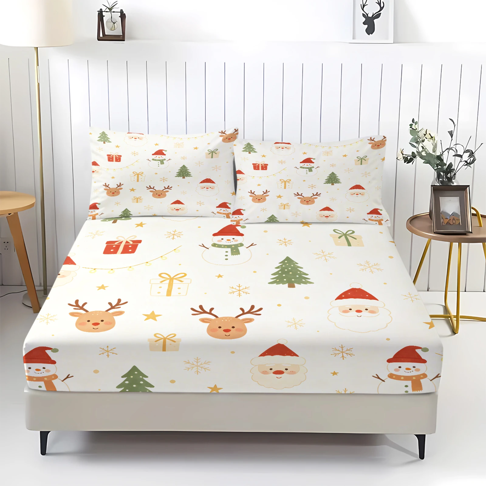 Leuke Kerstlakenset met print  - Fitted Bed Sheets Deep Pocket recensie en prijs