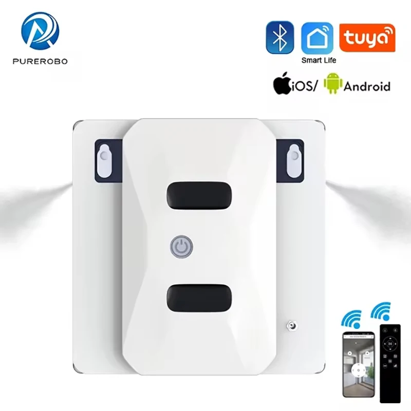 Purerobo W-S3S Window Cleaning Robot APP&Remote Control Smart Automatic Bilateral Water Spray Square Vacuum Cleaner Window Robot