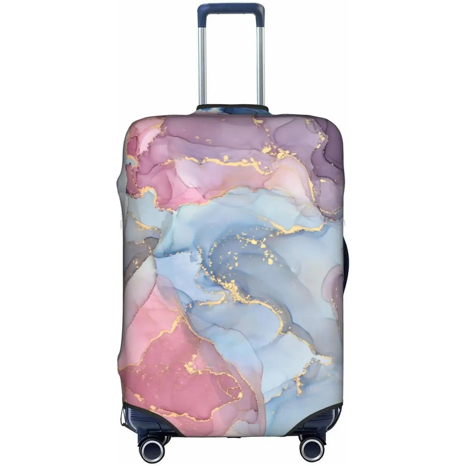 

Розовый, синий мраморный чехол для багажа, эластичный моющийся эластичный чехол для чемодана, защита от царапин, дорожный чехол для чемодана для детей и взрослых