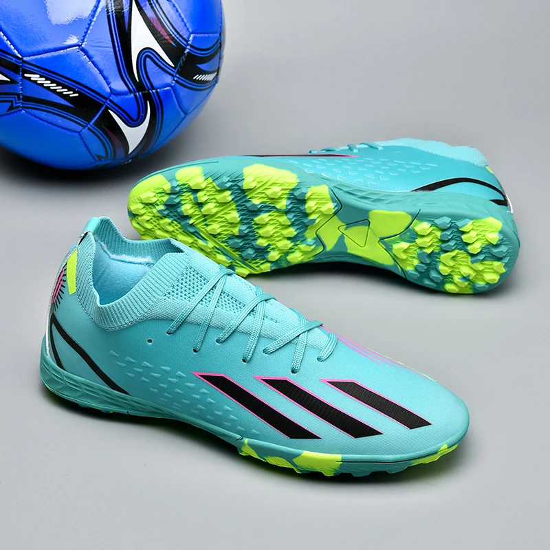 

2025 Football Shoes Men's Sports IC Indoor Flat Bottomed Football Shoes Adult High-Tops Wear Resisting Training Shoes Teenagers