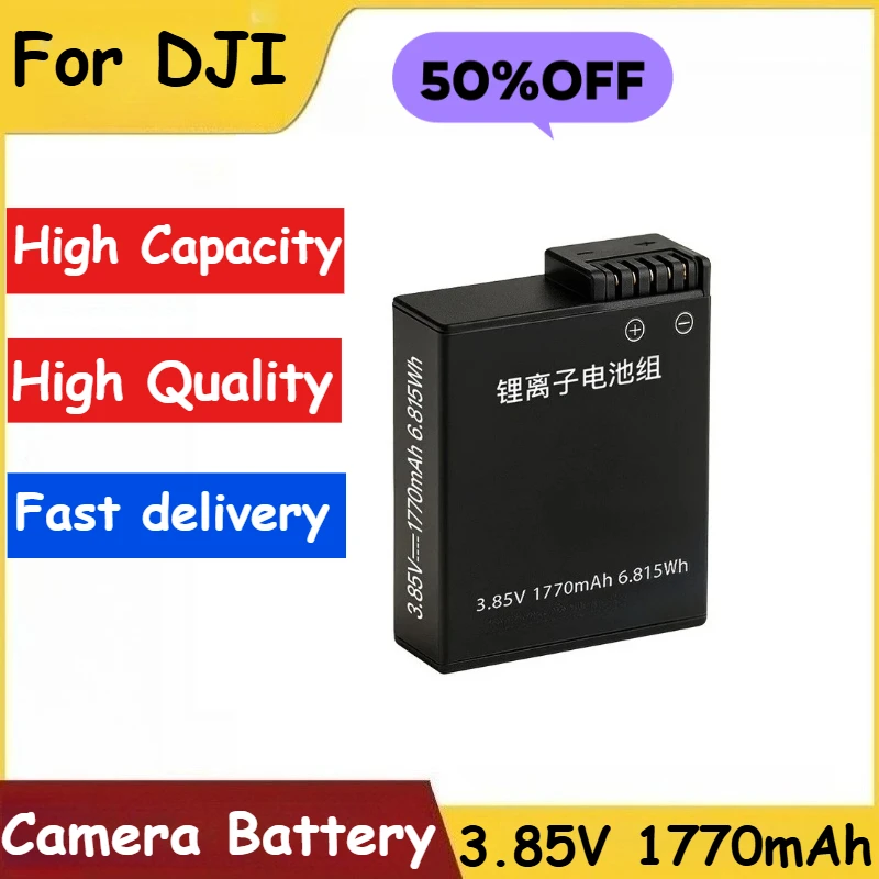 

3.85V 1770mAh 6.815Wh for DJI Osmo Action 5 Pro Action Camera Batteries for Osmo 3 4 5 Pro Accessories 2 Slots Fast Charger