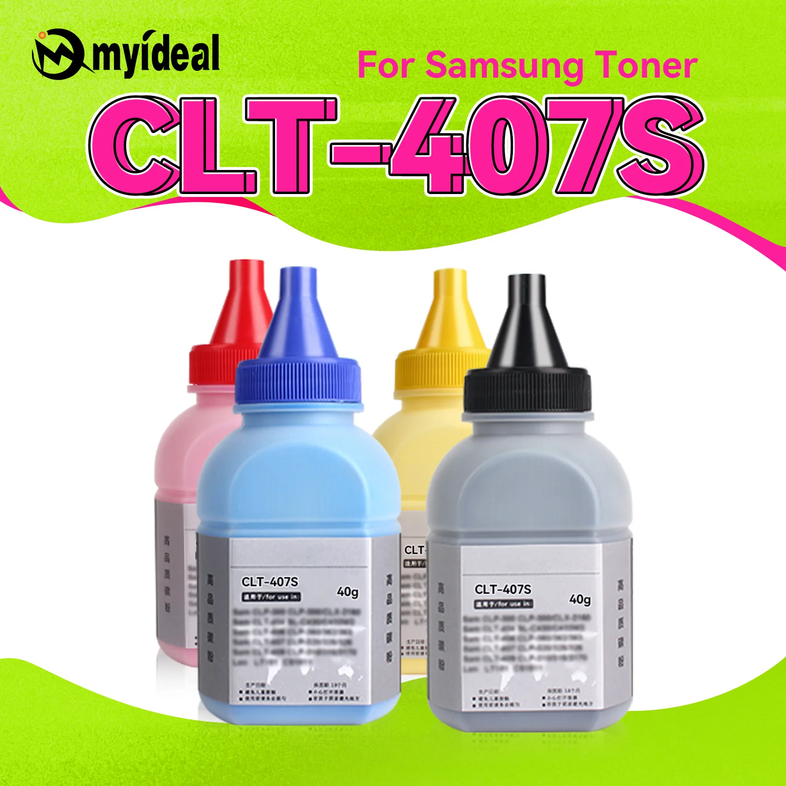 

Тонер-порошок CLT 407 CLT-407 CLT-K407S для картриджей Samsung CLP-320 CLP-325 CLP-326 CLX-3180 CLX-3185, для заправки тонеров