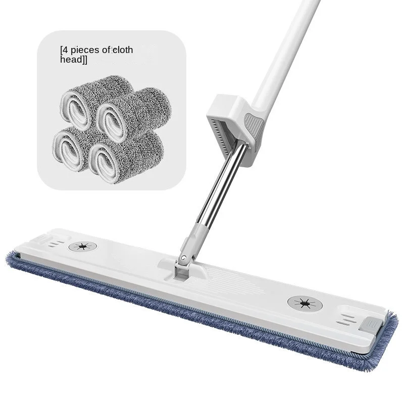 Swivel flat mop home large lazy hands-free hand wash-dry wet replacement cloth absorbent mop floor cleaning mop