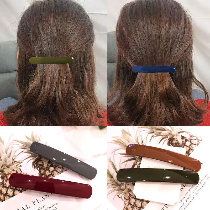 Morandi Color Spring Hair Clip Women Girls Temperament Ponytail Hairpin Korean Colorful Matte Barrettes Hair Styling Accessories