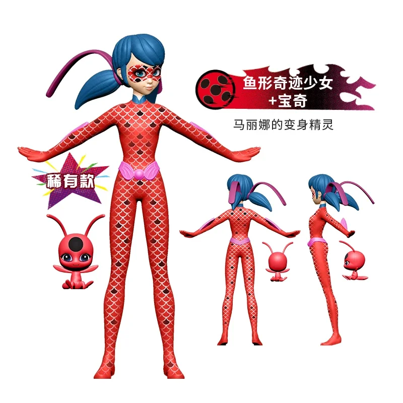 Miraculous Ladybug Blind Box Toys Cat Noir Carapace Rena Rouge Queen Bee Action Figures Cute Cartoon Ladybug Doll Kids Gifts