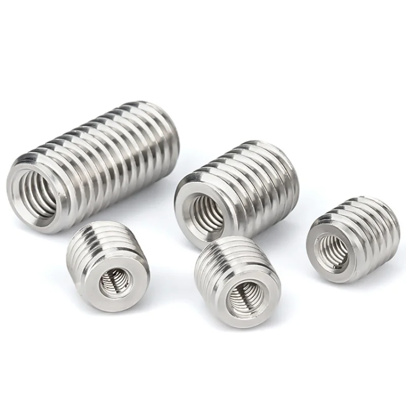 Inside Outside Thread Adapter Nut M2 M2.5 M3-M12 SUS304 Stainless Steel Thread Insert Internal External Converter Screw Nut