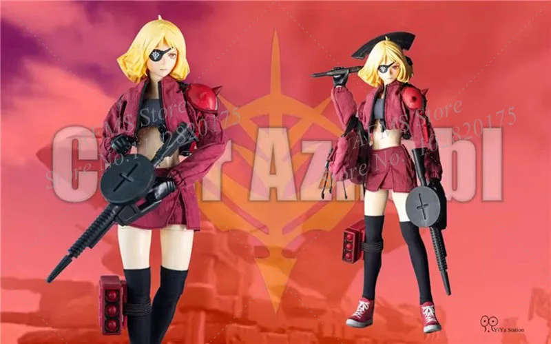 YiYa Station 1/9 Scale Collectible Figure Female Warrior Char Aznable Kawaii Anime Mobile Suit Girl 23Cm Action Figure Soldier