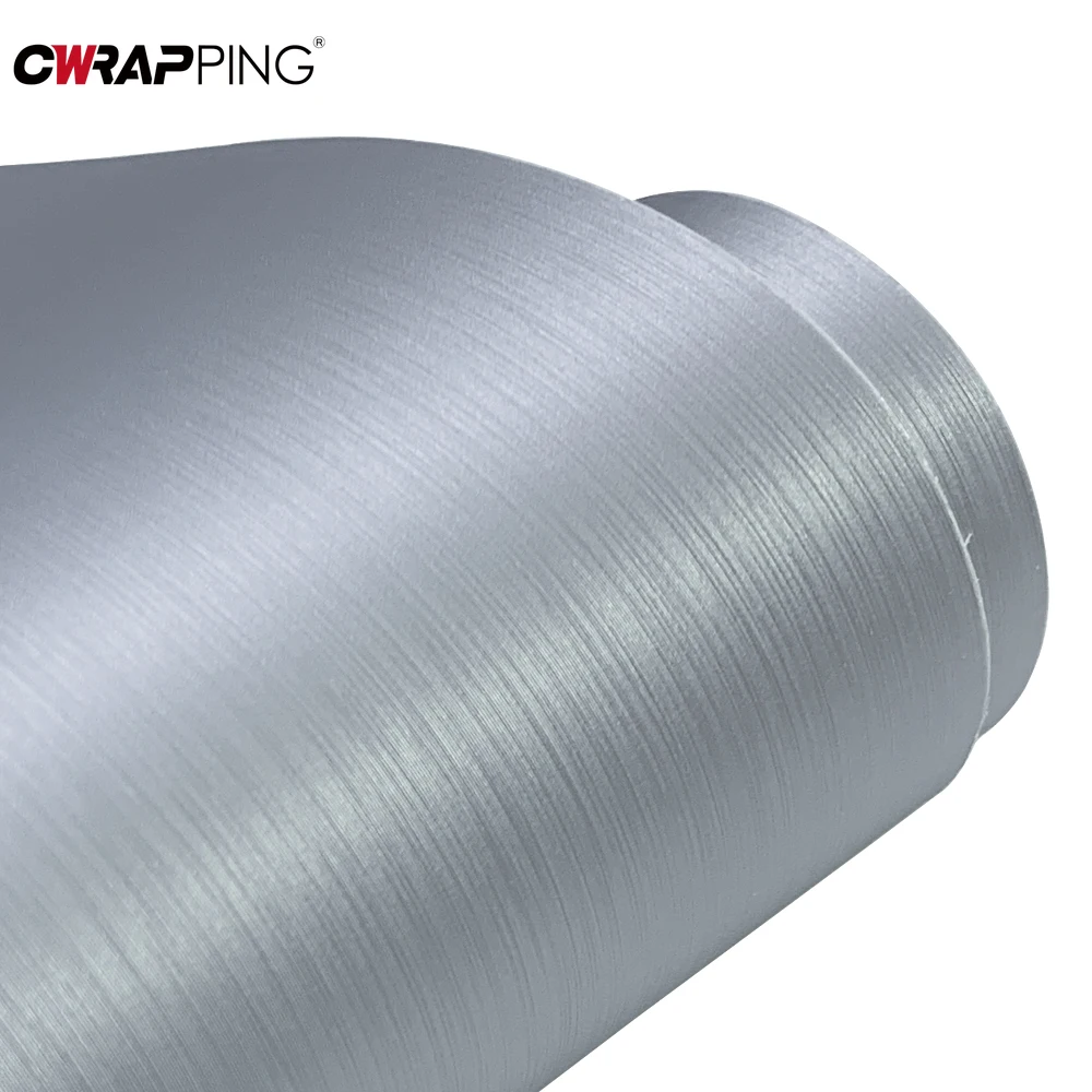 Car Stickers Silver Brushed Vinyl Wrap Film Body Color Change Car Interior Modification Sticker for Motorcycle Car Accessories