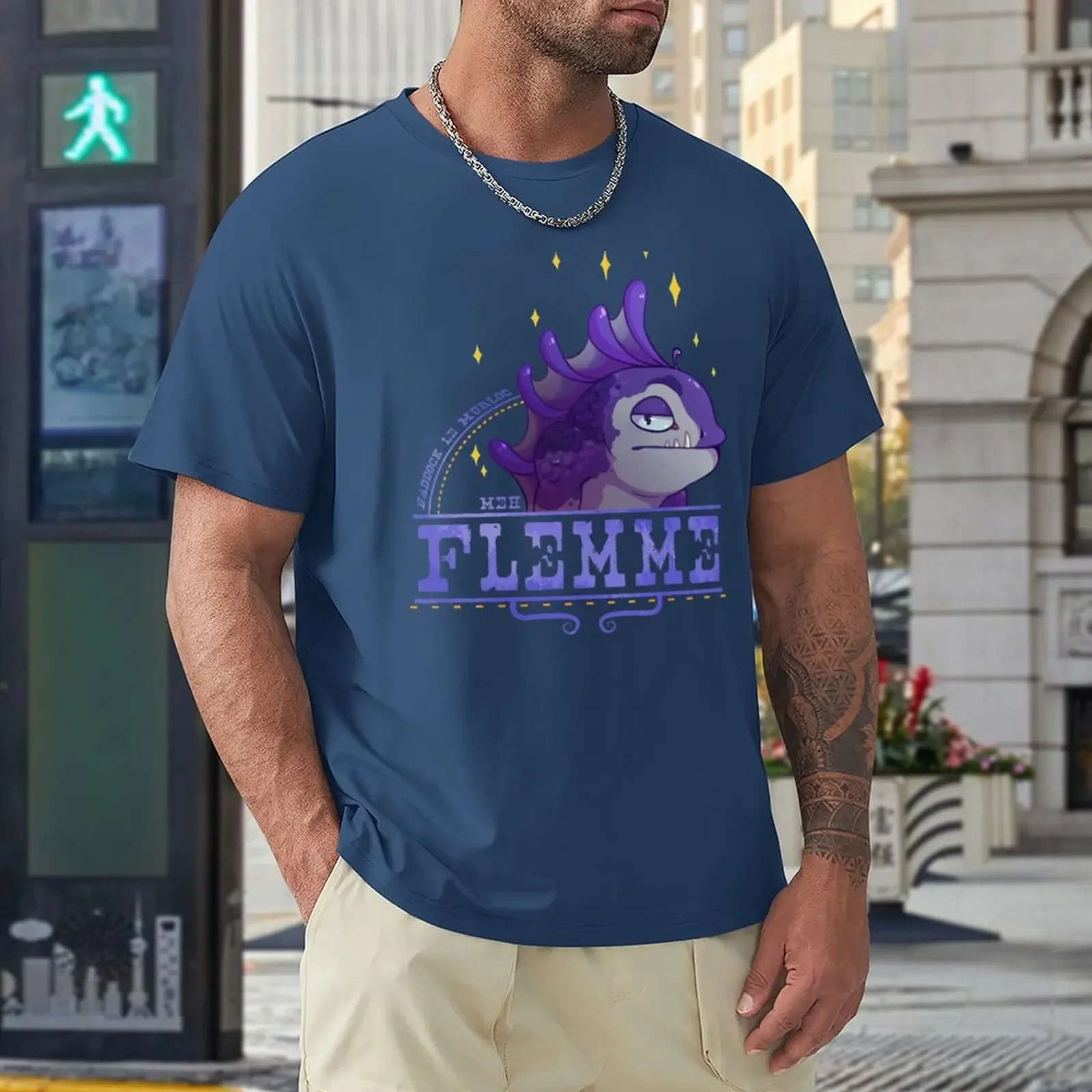 Eglefino le Murloc - FLEMME t-shirt hippie vestiti basket graphic tees plus size vestiti anime figure camicia da allenamento da uomo