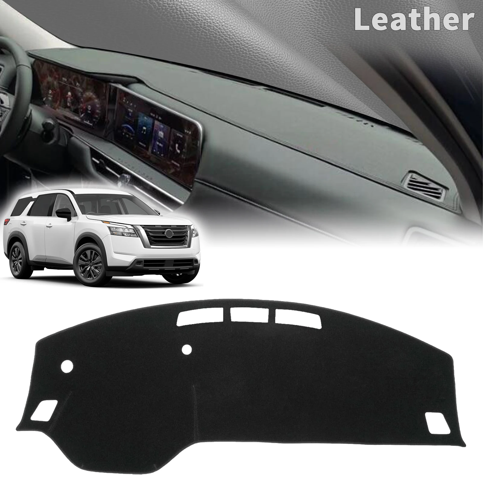 

for Nissan Pathfinder R53 SL 2025-2021 Car Accessories Dashmat DashMat Sunshade Dashboard Cover Pad Protective Carpet Leather