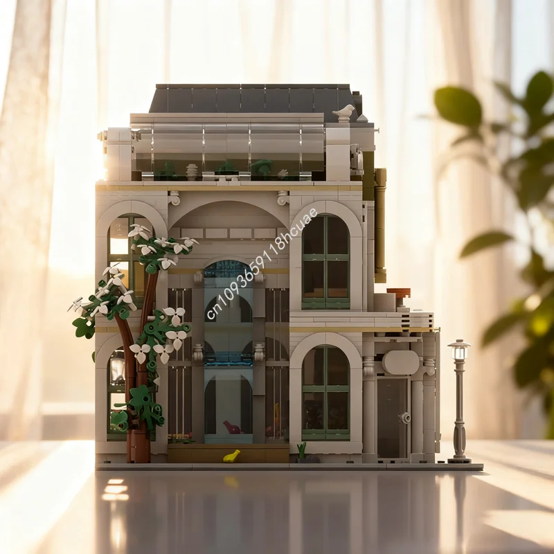 

3213 шт. MOC ботанический день Bliss Spa модульная модель строительные блоки архитектура сборка Рождественский подарок DIY креативная игрушка кирпич