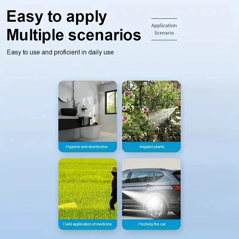 농업용 고효율 플라스틱 전기 배낭, 농가 물 펌프, 수동 농가 정원 전기 분무기, 5L