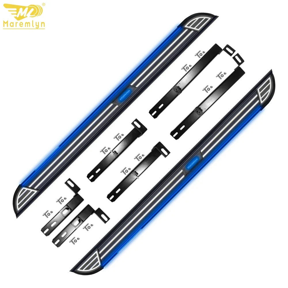 

Side Step For Car Exterior Accessories Side Pedal Step Boards Wireless Solar Energy LED Light Running Board