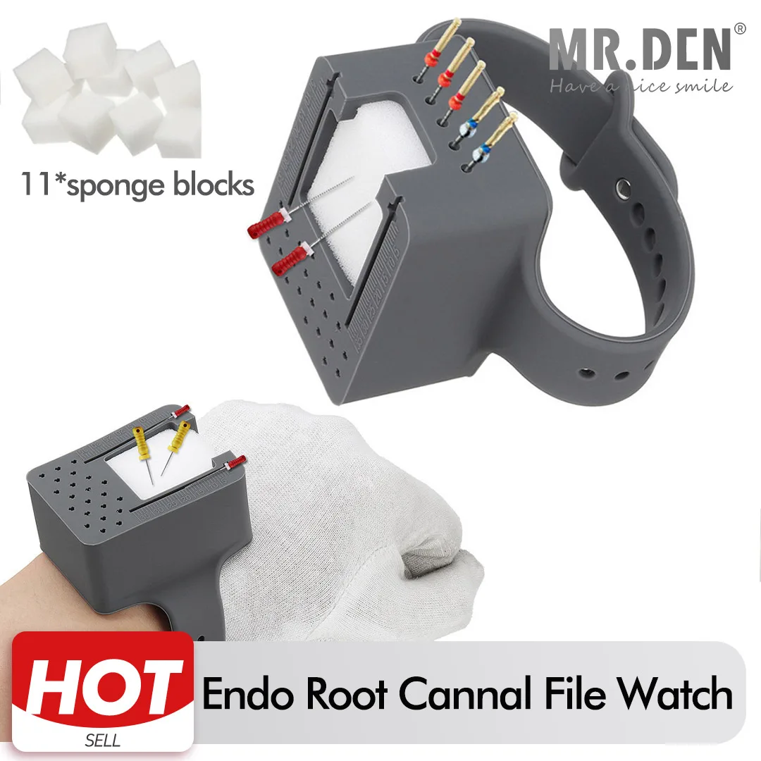 

1 Set High Qaulity Endo Root Canal File Watch Wrist Endo Measuring Block Endodontic Files Drill Stand Holder Watch and Sponge