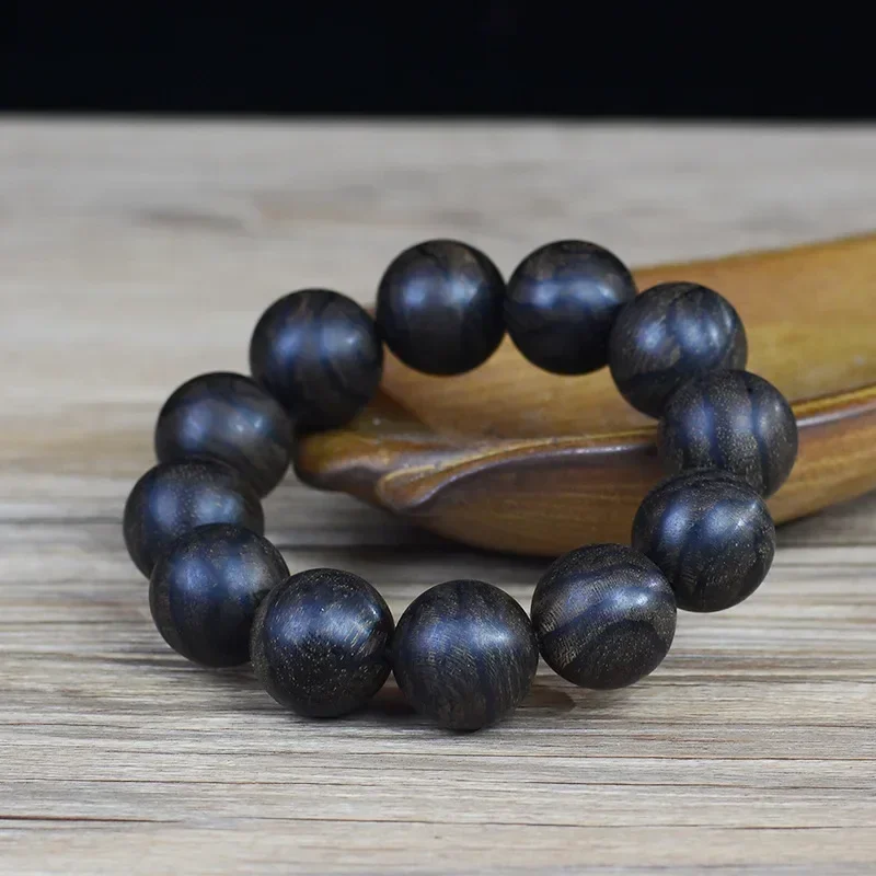 Aloes qi Nan sink water grade tiger stripes high oil old material 20mm Buddhist beads hand string men's bracelet wholesale