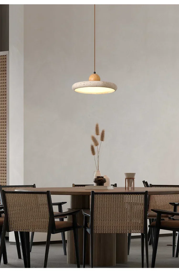 

Modern natural stone LED pendant light, Nordic style retro limestone pendant light, suitable for restaurants YX603TB