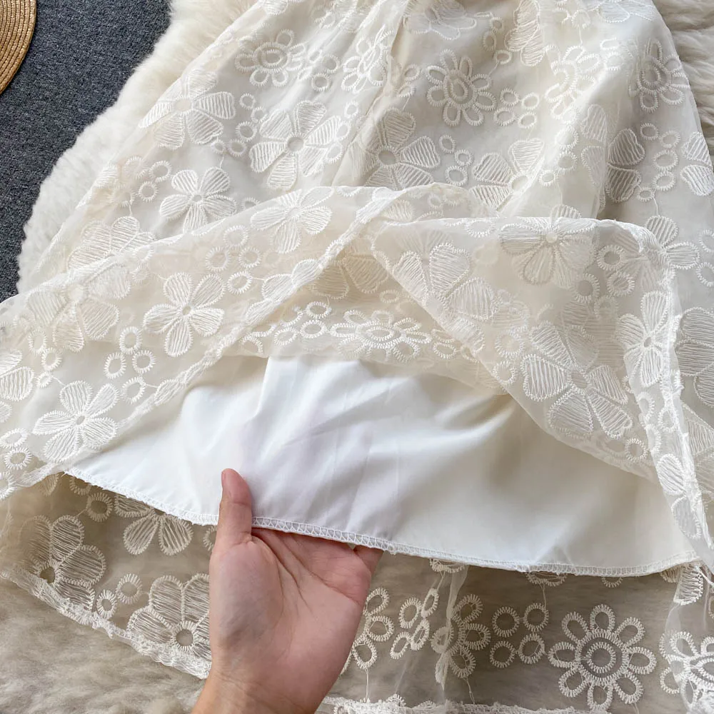 Ele Vintage taille haute V-Ne minceur Ladylike Dr Tea Break décontracté trajet coréen Sle ort Sve mi-long A-Lin...