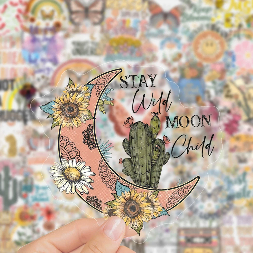 

10/30/50pcs Vintage Butterfly Flower Aesthetic Cartoon Stickers Kids Decals Toys Decorative Suitcase Luggage Guitar Cute Sticker