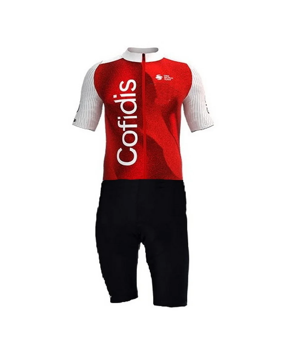 LASER CUT Skinsuit 2022 COFIDIS TEAM Bodysuit SHORT Cycling Jersey Bike Bicycle Clothing Maillot Ropa Ciclismo