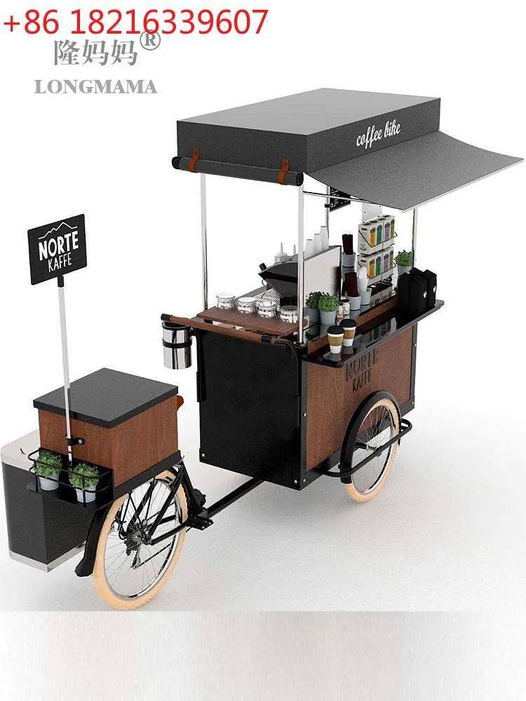 YAO can ride three-wheeled bicycles, set up stalls, snacks, shopping malls, coffee carts, milk tea, pour three wheels