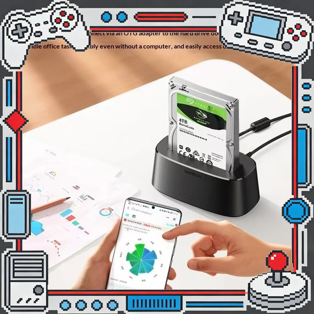 UGREEN CM197 USB 3.0 to SATA Hard Drive Docking Station 3.5 Inch 32TB External HDD Case for PC