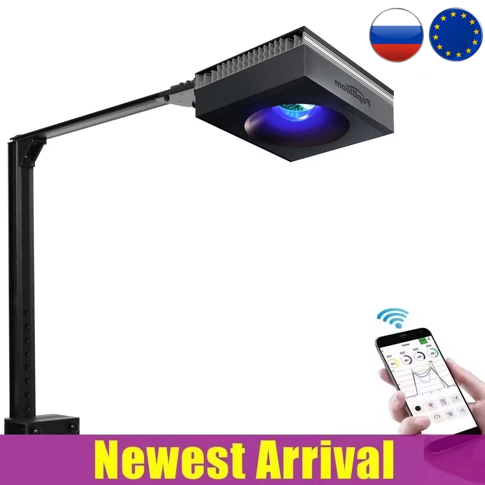 

PopBloom-Marine Aquarium Light 60W/100W, Reef Aquarium LED Lamp for 30-70cm Reef Coral SPS LPS Saltwater Tank