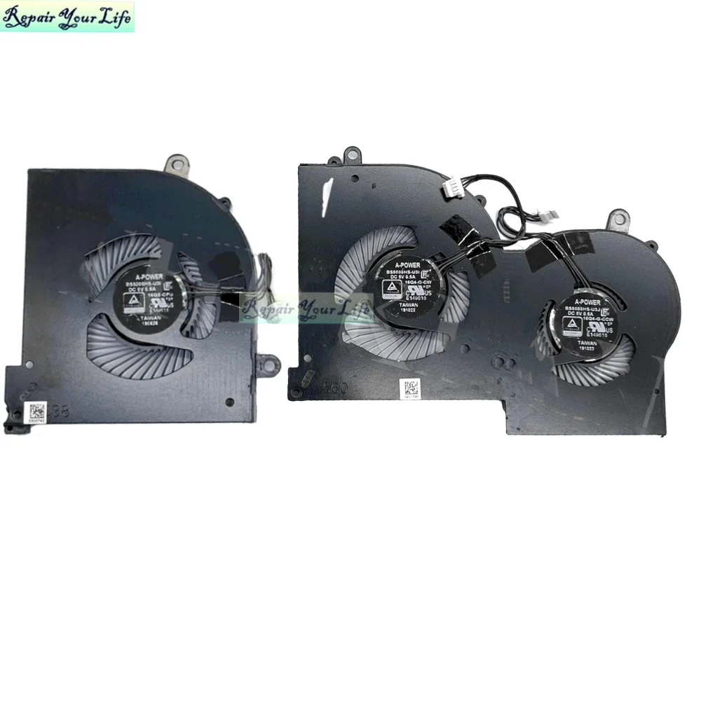 

BS5005HS-U3I/U3J CPU GPU Cooling Fans for MSI GS65 GS65VR MS-16Q4 P65 P75 GS75 17G1 16Q4-G-CW Notebook PC Fan Cooler Original