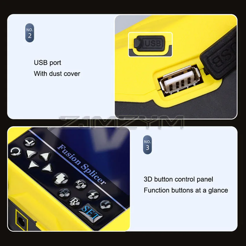 Imagem -05 - Totalmente Automático Mini Fibra Óptica Fusion Splicer Máquina de Solda Fibra Ftth A87s