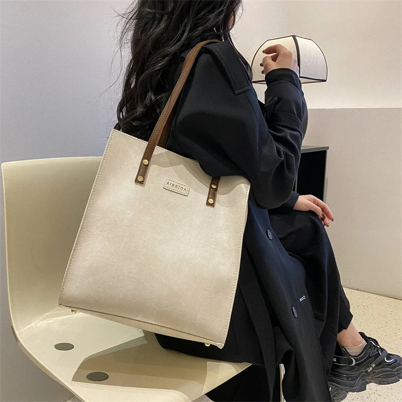 YOUDEYISI Quality Women Shoulder Bags New Trends Tote Bag Pure Color Soft PU Leather Large Capacity Shopper Totes Bolso Mujer