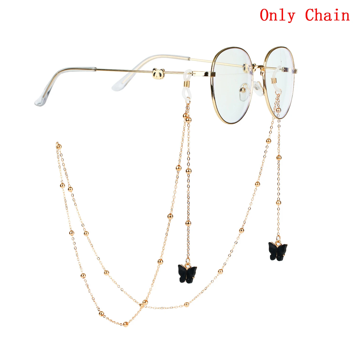 2023 NEW Trending Butterfly Pendant Glasses Chains Eyeglasses Sunglasses Spectacles Metal Chain Holder Cord Lanyard Necklace