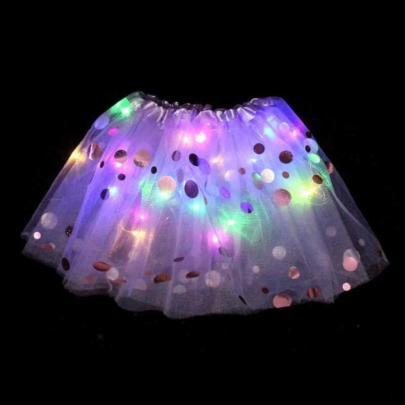 

Girl's LED Tutu Skirts Layered Ballet Dance Tulle Skirt Light Up Skirts Party Costume for 2 - 8 Years