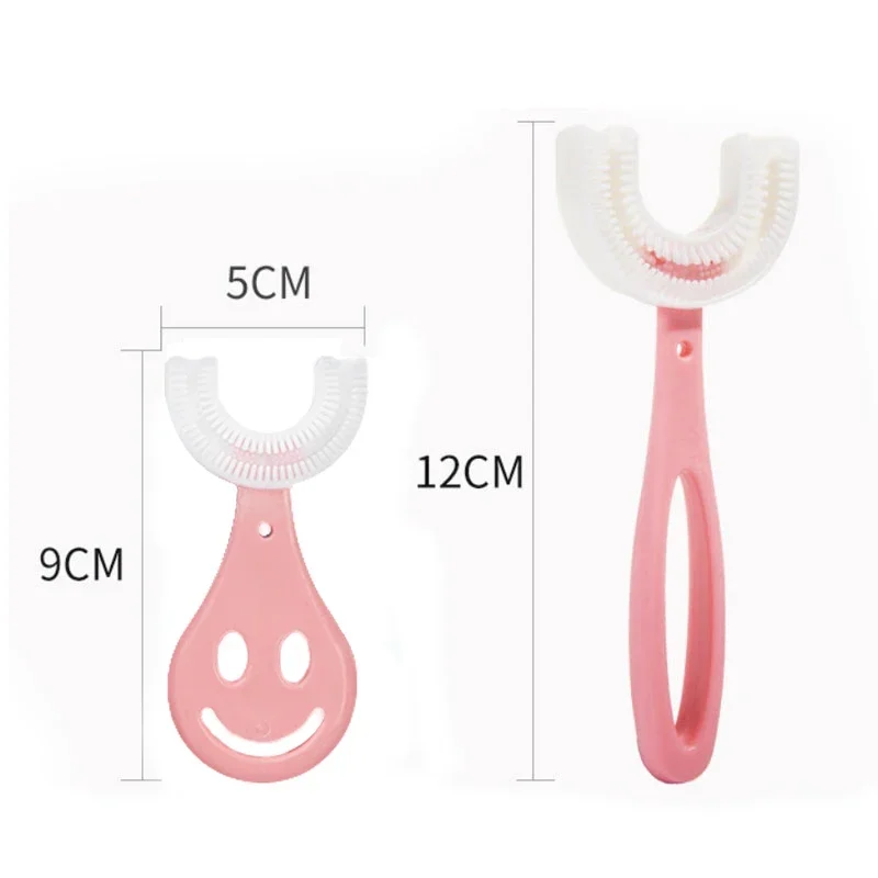 Spazzolino da denti per bambini bambini spazzolino da denti per bambini a forma di U a 360 gradi massaggiagengive spazzola per bambini in Silicone