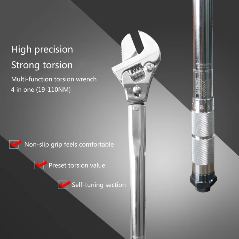 Convenient Rotating Tool Rusts Resistant Adjustable Wrench for Maintenance Work