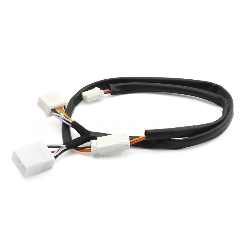Motorcycle Rear Box Wiring Harness Adapter with Sleeved Main Wire and Molded Terminals for 1997-2013 Rear Storage Box Repair