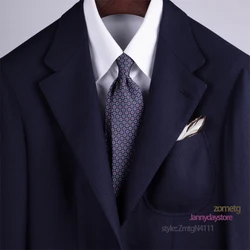 High Quality Ties New Neckties Ties for Men tie Fashion blue neck-ties strip wedding Necktie 8cm jannyday ties
