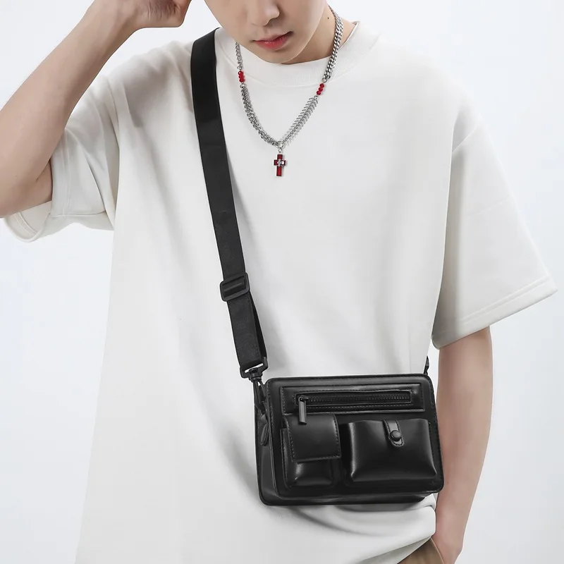 Small Crossbody Bags for Men Women 2024 Casual Luxury Brand Pu Leather Female Shoulder Bag Korean Fashion Unisex Purses Tendance