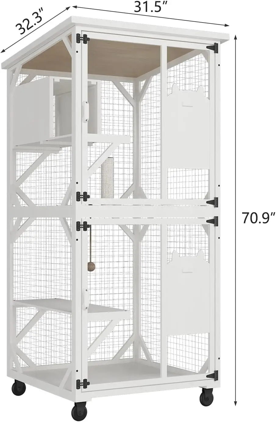 Catio Outdoor Cat Enclosure With Roof 71