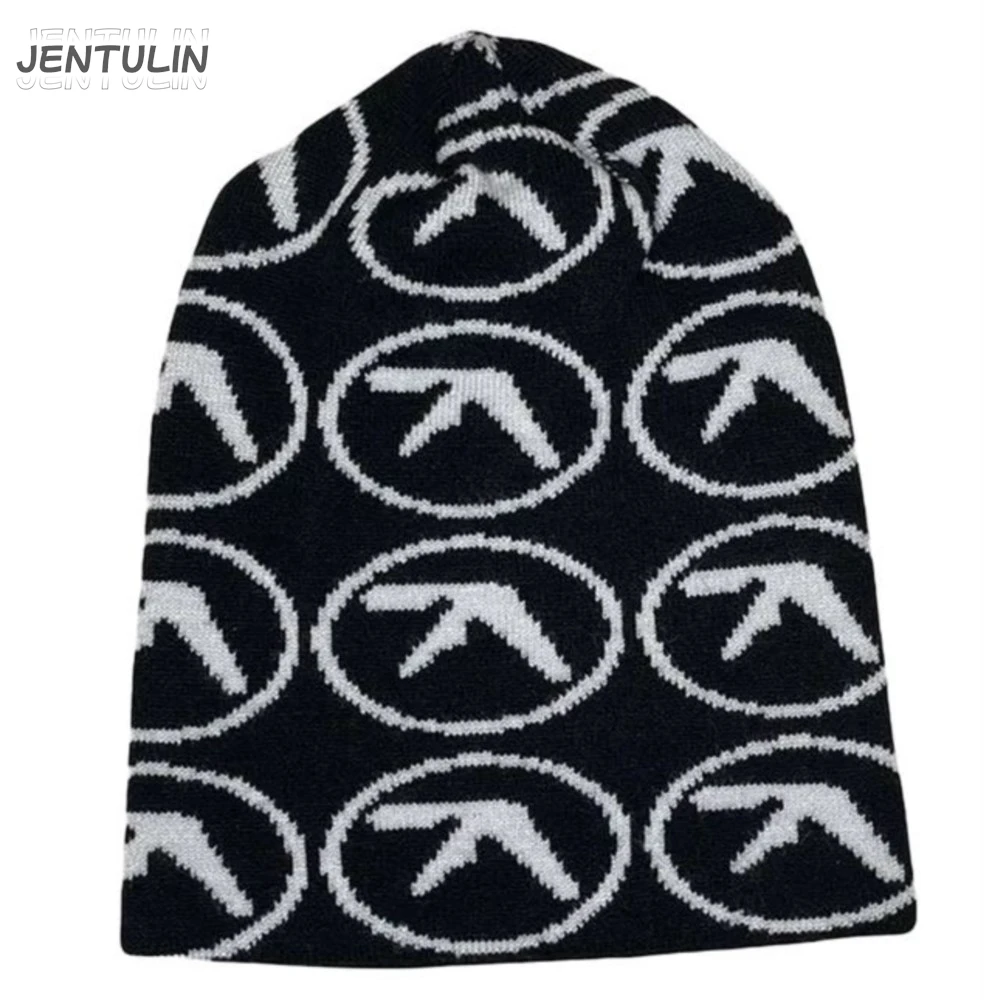 Y2k Women Hat Knitting Beanies Aphex Twin Cap For Men Hip Hop Streetwear Winter Fashion Kpop Vintage Goth Warm Hip Hop Unisex BF