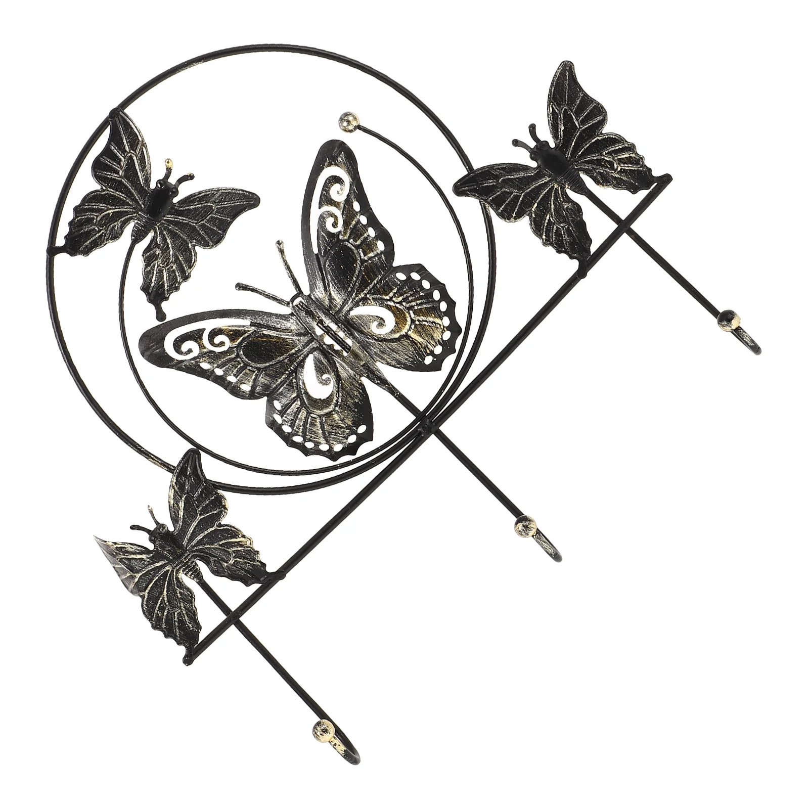 

Wall Hook Hangers Towel Hooks Hanging Butterfly Holders Mount Coat Rack Storage Metal up for Iron