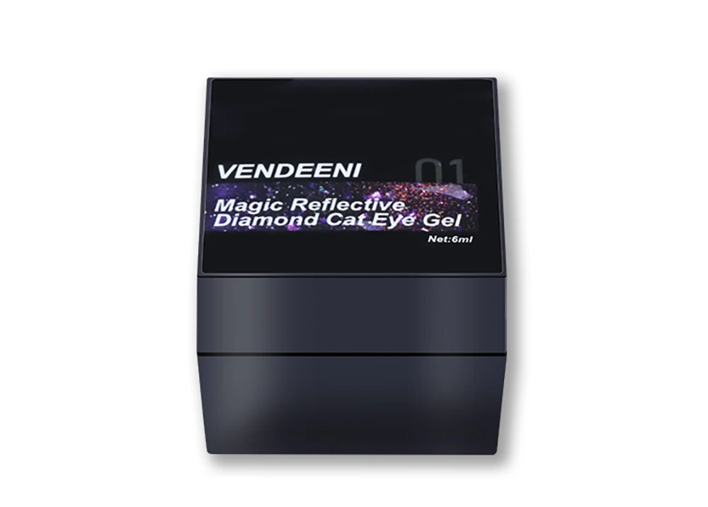Vendeeni 9 Farben Magnetischer Regenbogen-Katzenaugen-Gel-Nagellack Nagelkunst Glitzer Laser Magnetischer UV-Gel-Lack Auroras Gel-Lack – Detail 14
