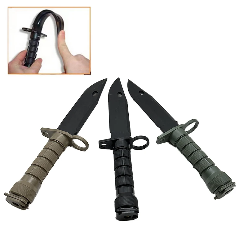 

Toy Tactical Training Dagger Cosplay Plastics Knife War Movie Prop Wargame Hunting Practice Decoration Rubber Knife