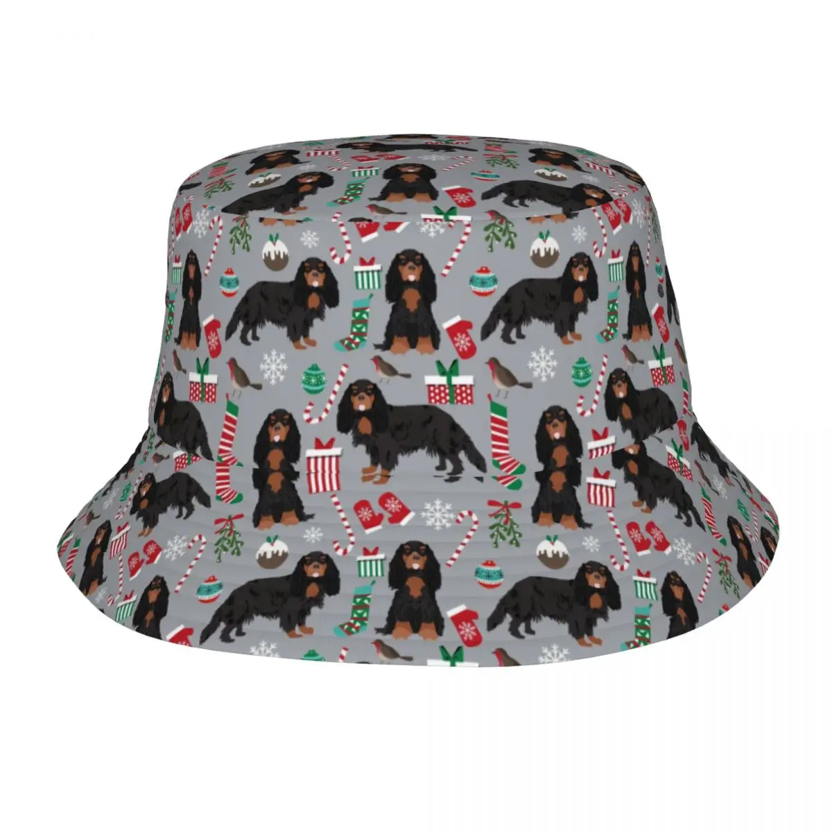 Cavalier King Charles Spaniel Christmas Gifts Bucket Hats Women Men Unisex Trendy Pet Dog Summer Fisherman's Hat