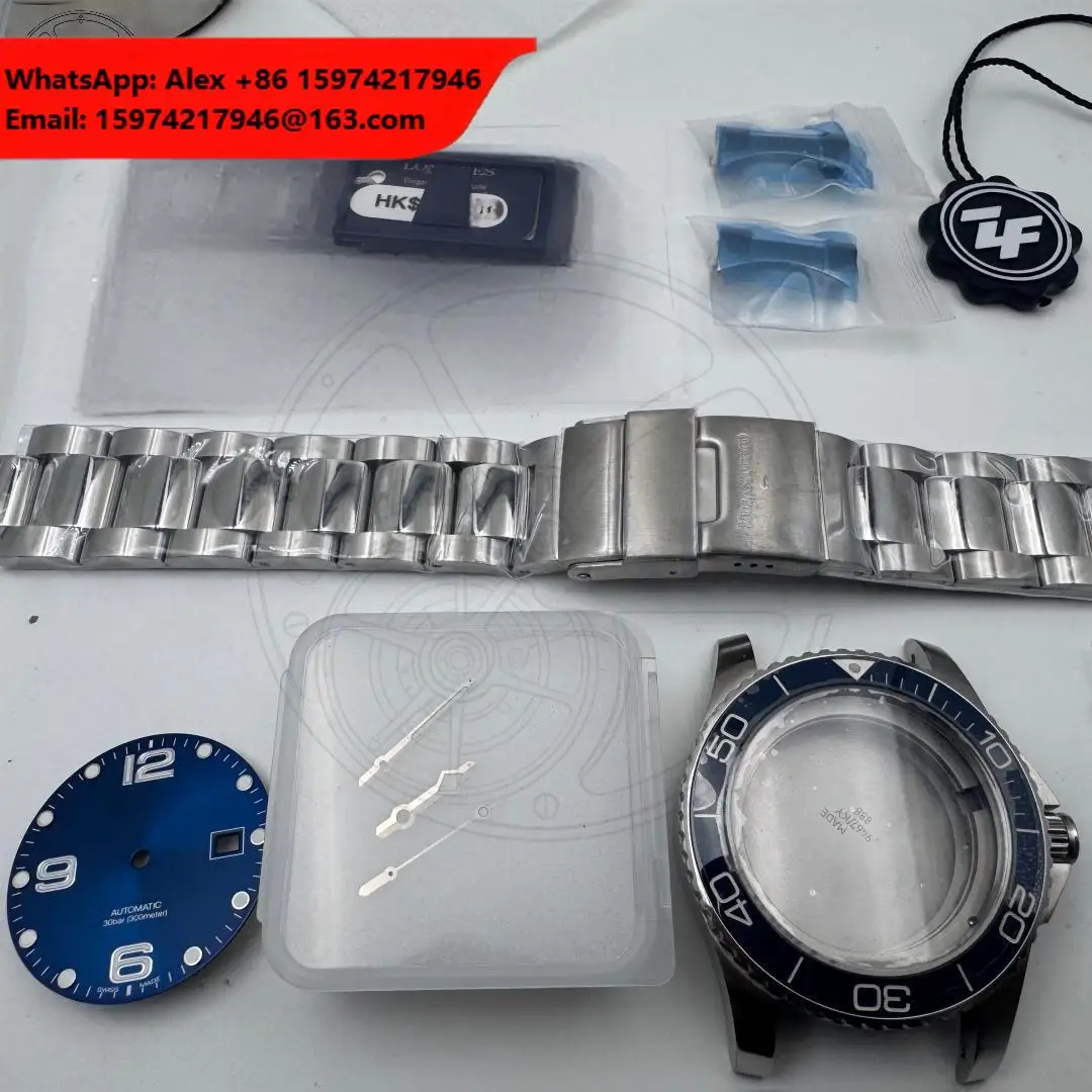 ZF Factory Conquest Stainless Steel Watch Case Set 2824 Waterproof Sapphire Crystal Mirror 41mm Diameter High Quality