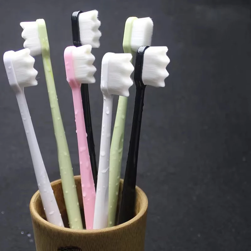 5/10 قطعة فرشاة أسنان ناعمة متعددة الألوان مليون نانو الشعر التنظيف العميق التعبئة والتغليف المستقلة المحمولة السفر أداة تنظيف الفم #5