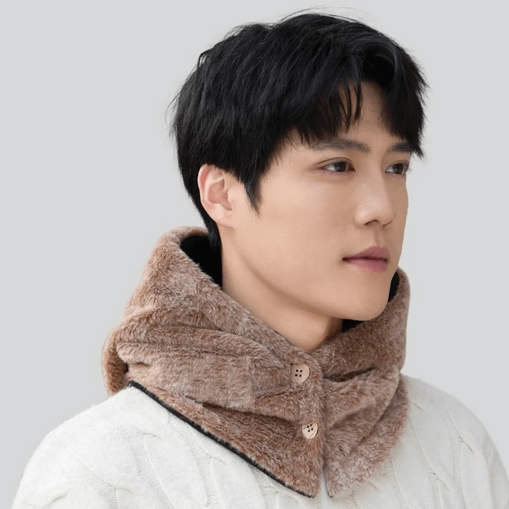 

Creative Solid Color Balaclava Hat Neck Collar Thickened Knitted Hooded Hat Beanie Pullover Hat Winter Cap Winter/Autumn