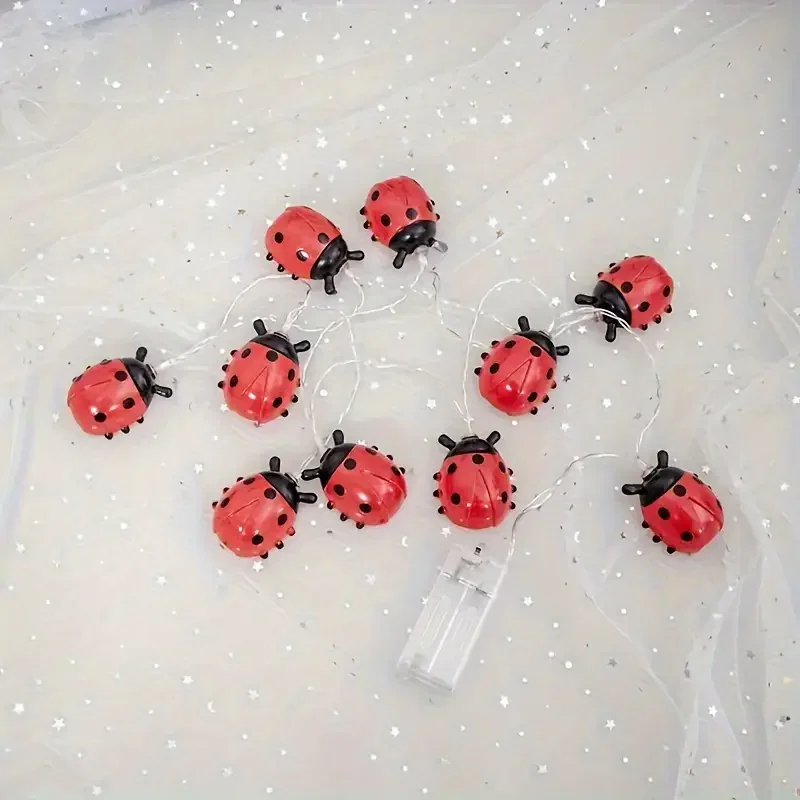 6 m 40 LED Rom Dekoration Marienkäfer Lichterketten Indoor Party Atmosphäre Weihnachten Batterie Blume Lichterkette Vorhänge 176 – Detail 8