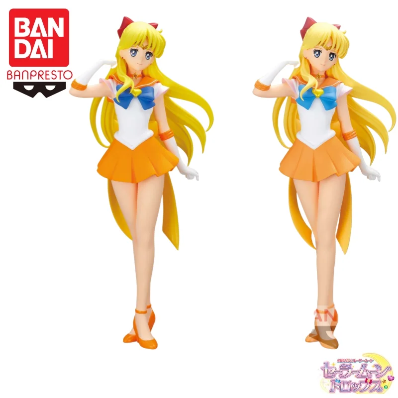 

В наличии Bandai Banpresto, оригинальная фигурка Сейлор Мун Aino Minako Glitter Glamours, кукла, новая модель гаража в штучной упаковке