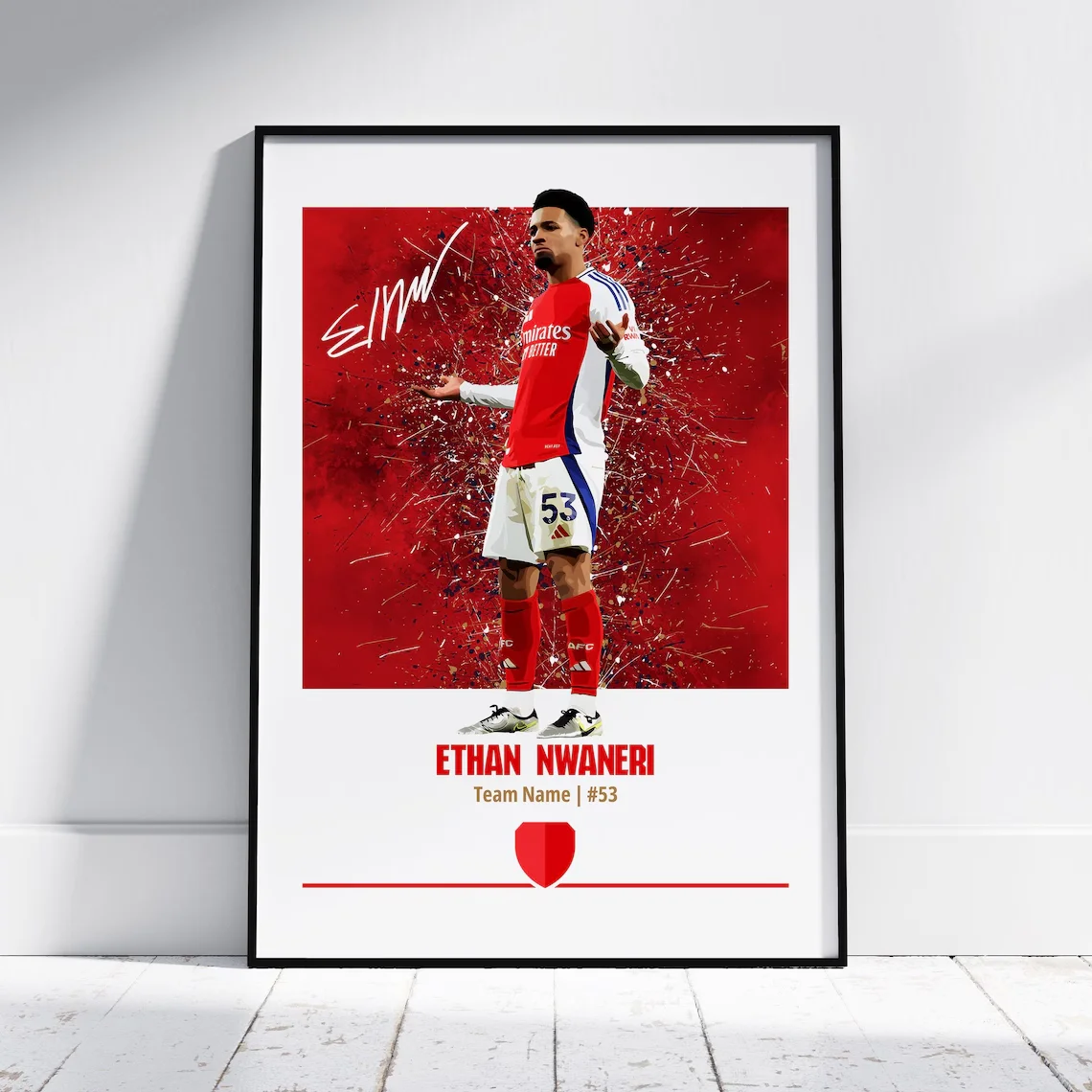 Eberechi Eze Arsenal Fan Wall Art -Ideal for Arsenal Supporters, Football Enthusiasts, or Anyone Who Loves Sporty, Motivational image 4