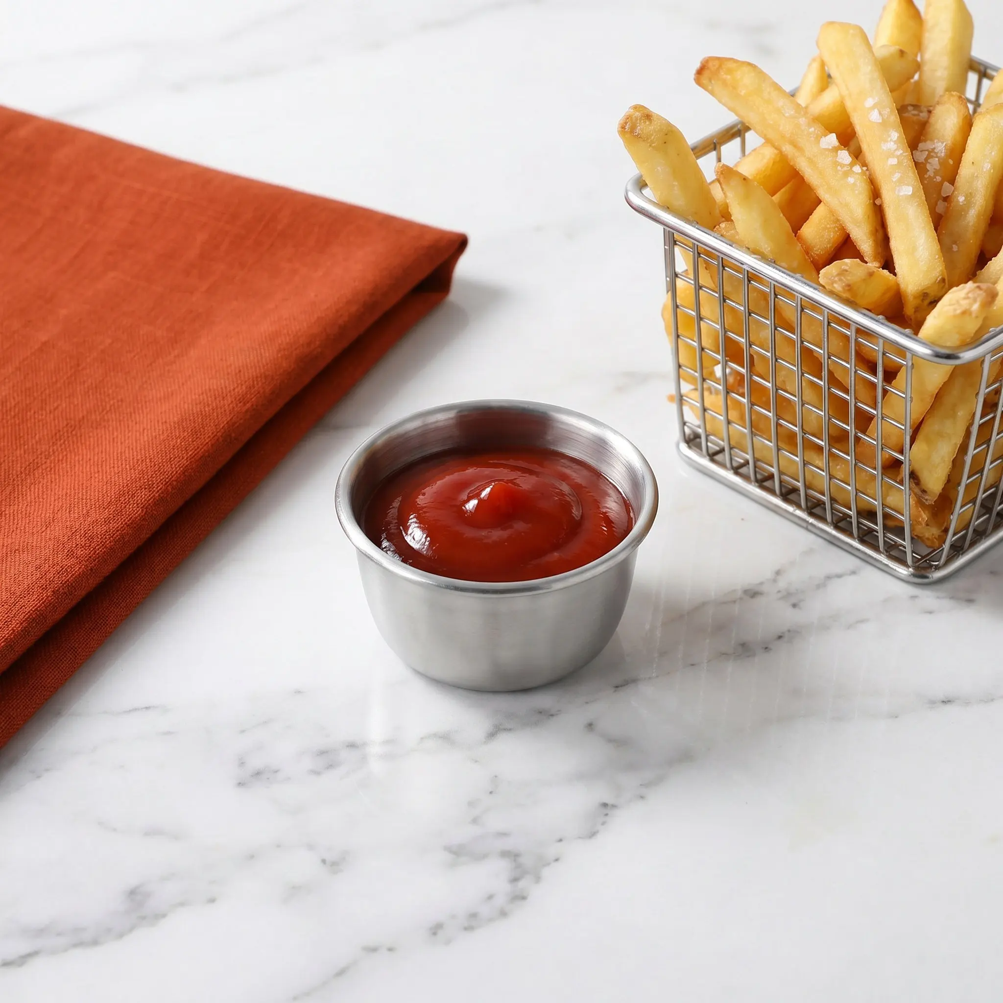 Sauce Dipping Cup - 10 sztuk metalowych miseczek do sosów