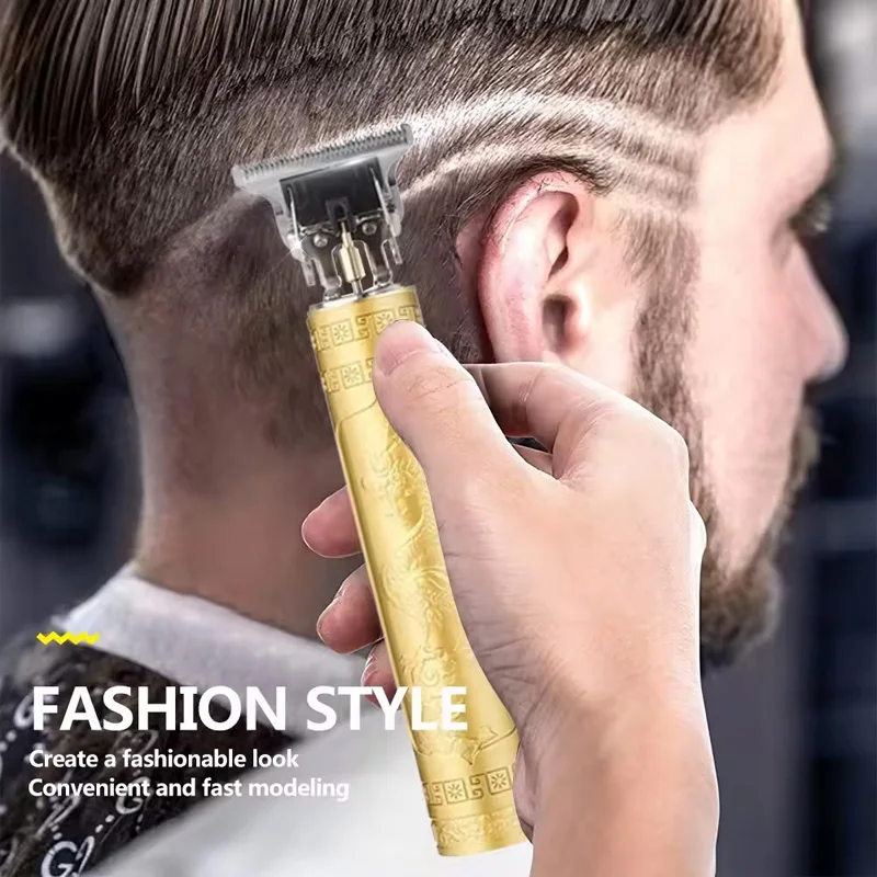 

Men's hair clipper, beard trimmer, LED display electric shaver, T-blade trimmer, for beard care and edge treatment